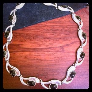 Silver and Onyx Necklace